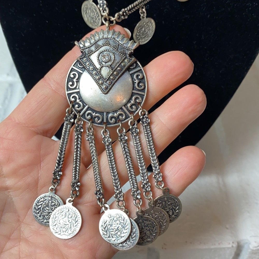 Beautiful coin statement necklace